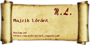 Majzik Lóránt névjegykártya